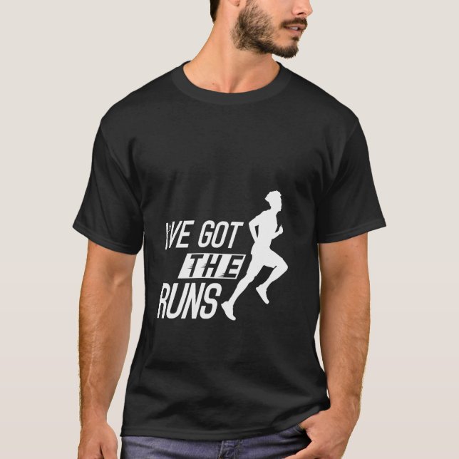Camiseta Eu Tenho a Corrida Piada de Diarreia - (Frente)
