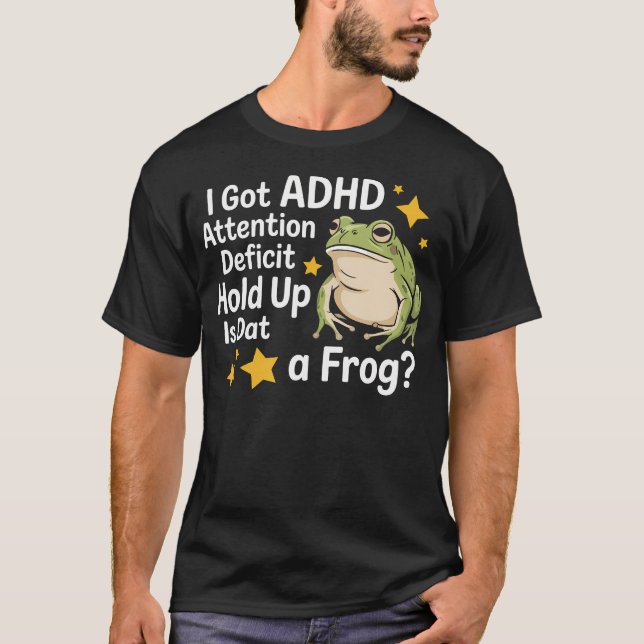 Camiseta Eu Tenho Adh Déficit de Atenção Segure É Aquilo Um (Frente)
