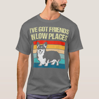 Camiseta Eu Tenho Amigos Em Baixo Lugares Corgi Welsh Dog L