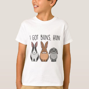 Camiseta Eu Tenho Buns Hun Mãe Bunny Amante Coelho Páscoa