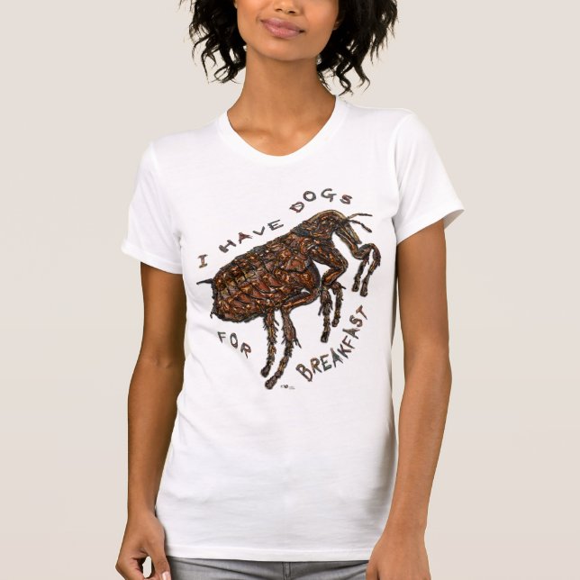 Camiseta Eu tenho cães para café da manhã (Frente)