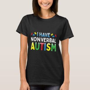 Camiseta Eu Tenho Consciência de Segurança de Autismo Não V