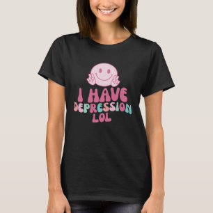 Camiseta Eu tenho depressão Lol Retro Estético