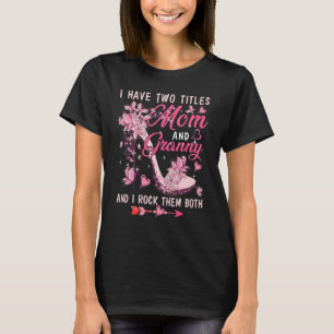 Camiseta Eu Tenho Dois Títulos Mãe E Avó Borboletas Cuecas