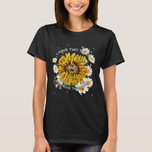 Camiseta Eu Tenho Dois Títulos Mamãe E Nana Sunflower Engra