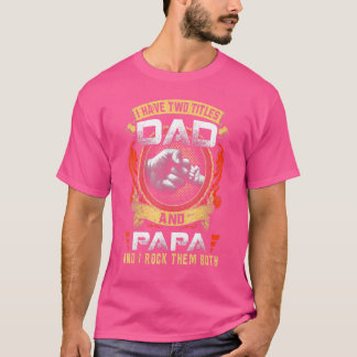 Camiseta Eu Tenho Dois Títulos Pai E Papa Dia de os pais