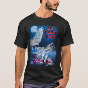 Camiseta eu tenho dor de barriga mas estou sendo um lobo mu