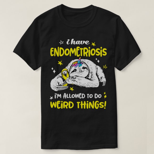 Camiseta Eu tenho Endometriose e posso fazer coisas estranh (Frente do Design)