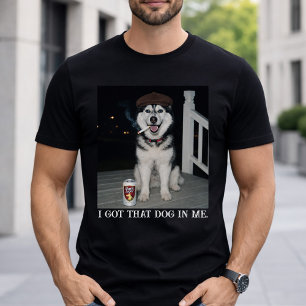Camiseta Eu Tenho Esse Cachorro Em Mim, Piada de Husky Sibe