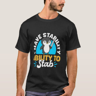 Camiseta Eu Tenho Estabilidade Pinguim Engraçado Faca Humor