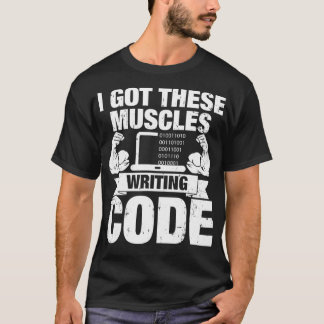 Camiseta Eu Tenho Este Código De Escrevendo Dos Músculos
