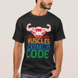 Camiseta Eu Tenho Este Código De Escrevendo Dos Músculos