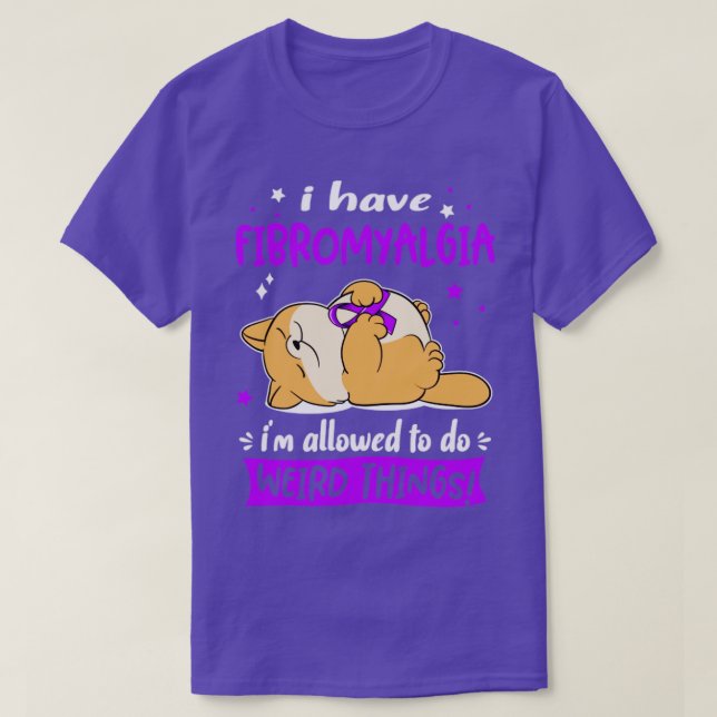 Camiseta Eu tenho fibromialgia eu posso fazer coisas estran (Frente do Design)