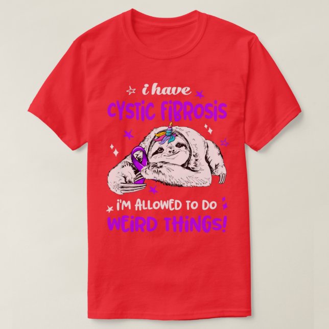 Camiseta Eu tenho Fibrose Cística e eu posso fazer Mal (Frente do Design)