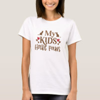 Camiseta Eu Tenho Filhos com Patas Amante de Anima