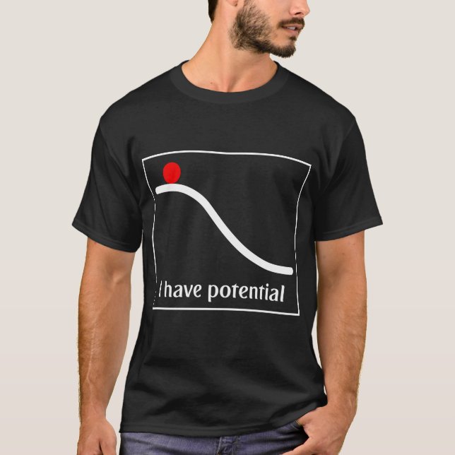 Camiseta Eu Tenho Física Potencialmente Engraçada Em Energi (Frente)
