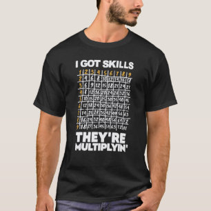 Camiseta Eu Tenho Habilidades Professor de Matemática  Dito