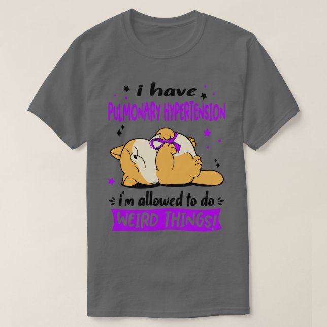 Camiseta Eu tenho hipertensão pulmonar eu posso fazer W (Frente do Design)