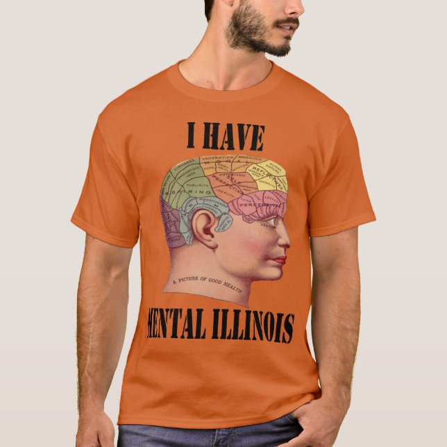 Camiseta Eu Tenho Mental Illinois 9 (Frente)