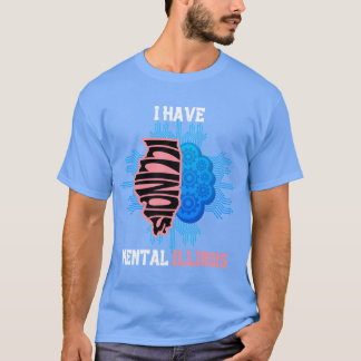 Camiseta eu tenho mental illinois fofo illinois