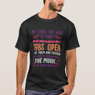 Camiseta Eu tenho muitas guias abertas ou saúde mental do A