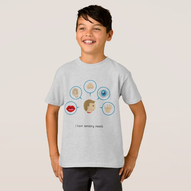 Camiseta Eu tenho necessidades sensoriais - o t-shirt do (Frente Completa)
