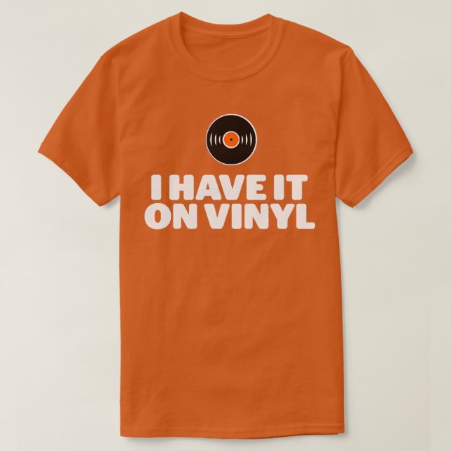 Camiseta Eu Tenho Nos Registros Da Vinyl LP (Frente do Design)