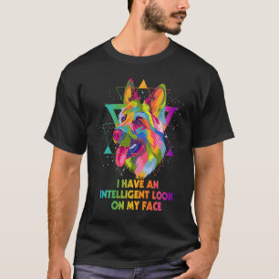 Camiseta Eu Tenho Olhar Inteligente no Meu Rosto Pastor Ale