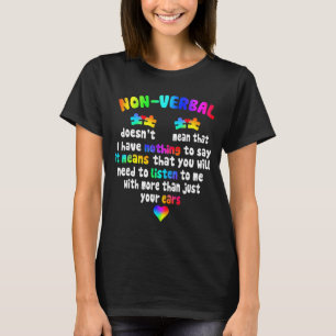 Camiseta Eu Tenho Peça de Puzzle Não-verbal Neon Pastel Aut