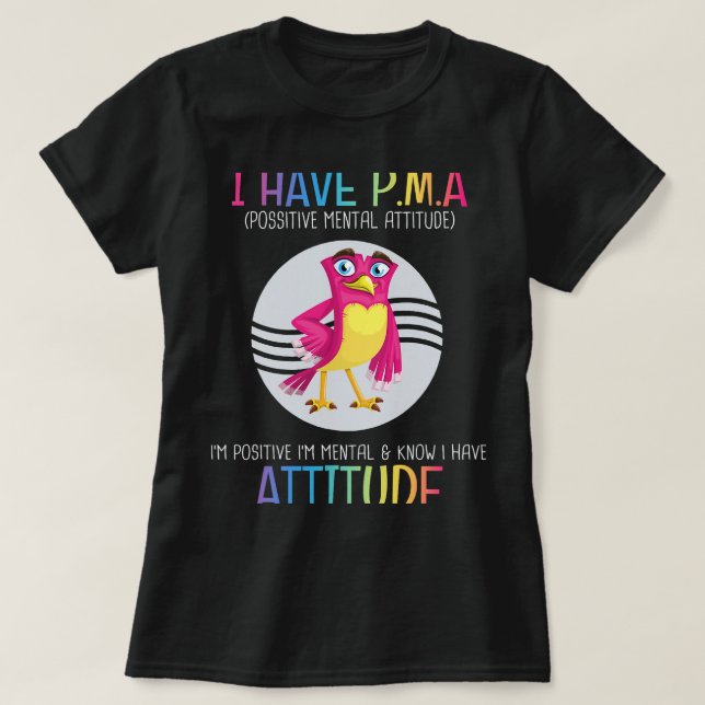 Camiseta Eu Tenho PMA Possível Atitude Mental Engraçada Pia (Frente do Design)