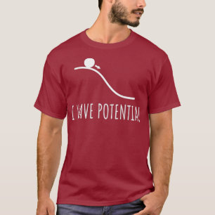Camiseta Eu tenho potenciais piadas de matemática de Físi