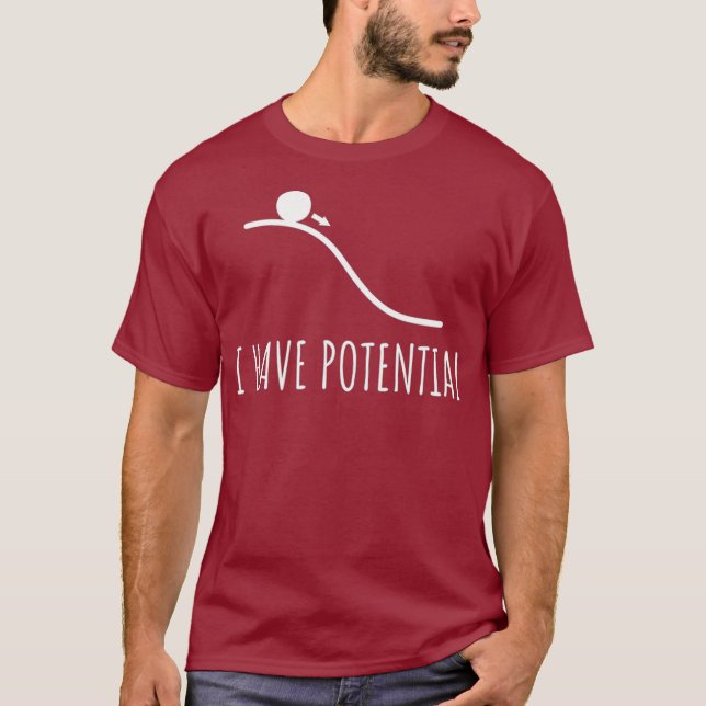 Camiseta Eu tenho potenciais piadas de matemática de Física (Frente)