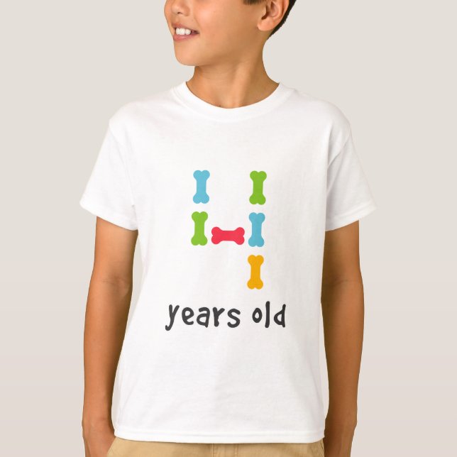 Camiseta Eu tenho quatro anos (Frente)