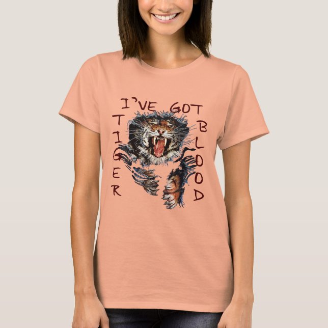 Camiseta Eu tenho sangue Tiger (Frente)