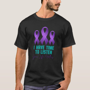Camiseta Eu Tenho Tempo Para Ouvir Prevenção de Suicídio Su