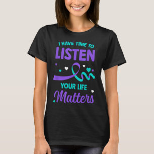 Camiseta Eu Tenho Tempo Para Ouvir Saúde Mental Conscientiz