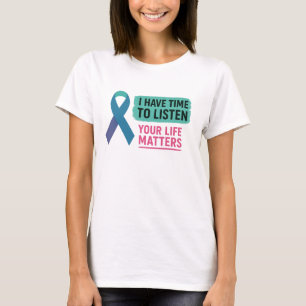 Camiseta Eu Tenho Tempo Para Ouvir Sua Vida Importa O Suicí