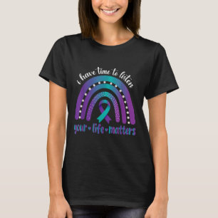Camiseta Eu Tenho Tempo Para Ouvir Suicídio Sensibilização