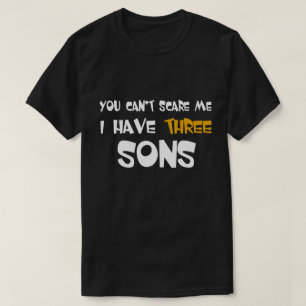 Camiseta Eu tenho três presentes do dia dos pais dos filho