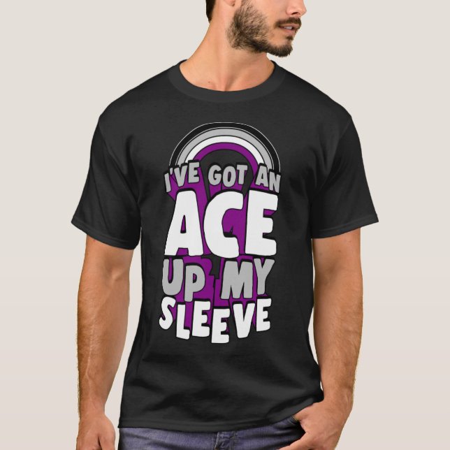 Camiseta Eu tenho um Ace na minha Capa Orgulho Asexual Rain (Frente)