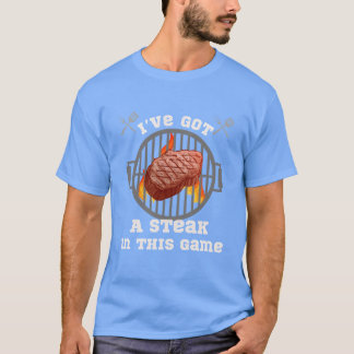 Camiseta Eu Tenho Um Bife No Jogo dele amigo engraçado