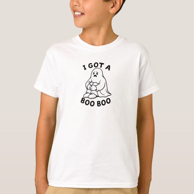 Camiseta Eu tenho um Boo Boo - Crianças Dias de as Bruxas e (Frente)