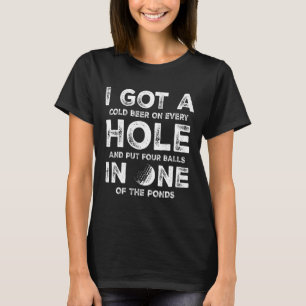 Camiseta Eu Tenho Um Buraco Em Um Golfe Pai Golfe Homens Fa