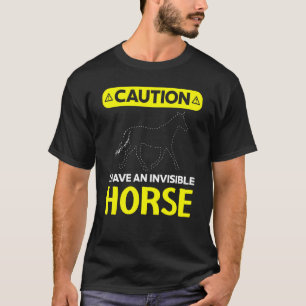 Camiseta Eu Tenho Um Cavalo Invisível De Cavalaria Equestre