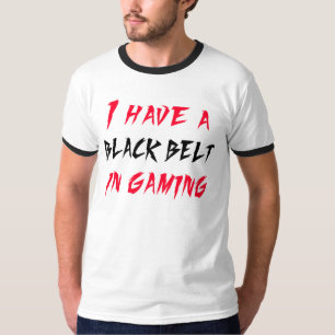 Camiseta Eu tenho um cinturão negro no t-shirt do jogo