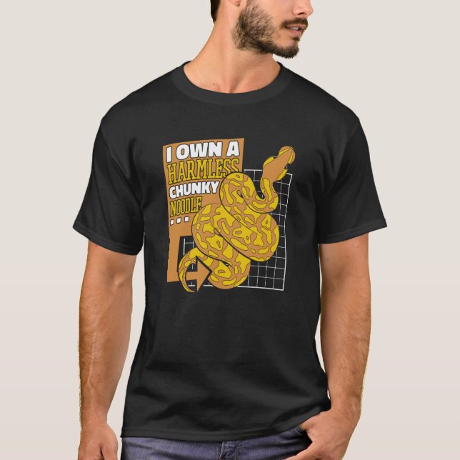 Camiseta Eu Tenho Um Macarrão Sem Danos Píthonidae Banana B (Frente)