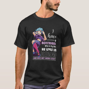Camiseta Eu Tenho Um Namorado Que É O Meu Bias Kpop Kdrama 