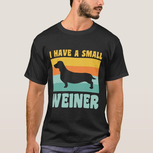 Camiseta Eu Tenho Um Pequeno Pai Dachshund Dachshund Amor (Frente)