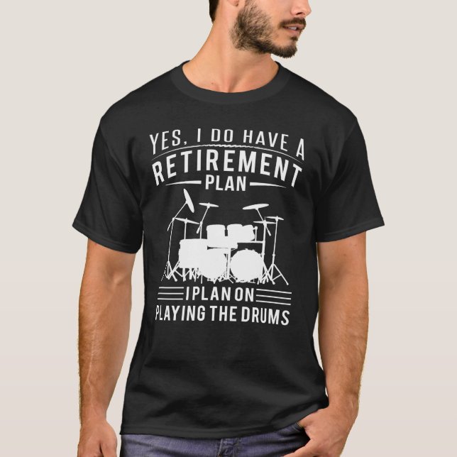 Camiseta Eu tenho um plano de aposentadoria eu planejo joga (Frente)
