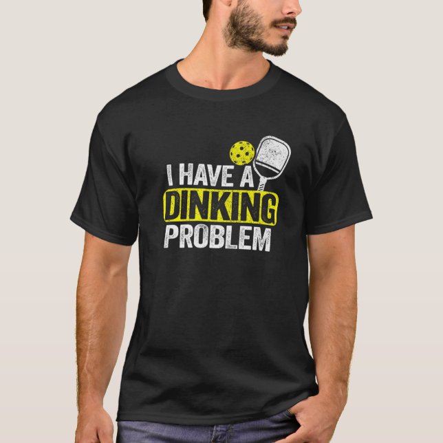 Camiseta Eu Tenho Um Problema De Jantar Colher Piadas De Bo (Frente)